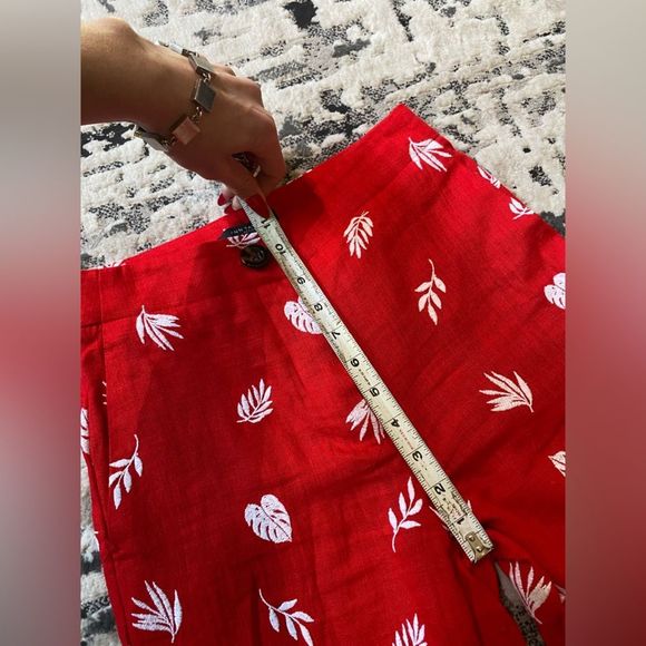 Anne Taylor Linen Pants Red Leaf Womens 00P - Picture 7 of 9